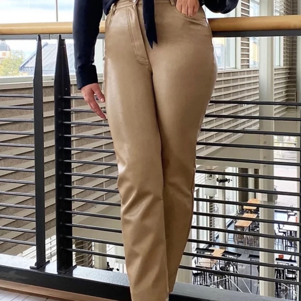 Aritzia Melina Pants Vegan Leather Size 10